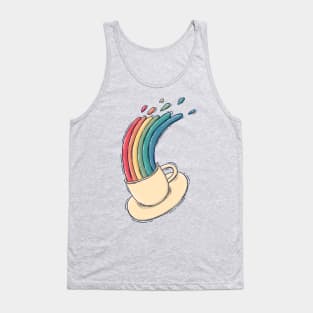 Rainbow Coffee Cup Tank Top